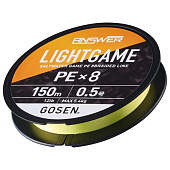 Geflochtene Schnur GOSEN ANSWER LIGHT GAME PE X8 150M