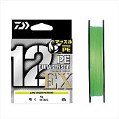 Geflochtene Schnur DAIWA UVF PE DURA SENSOR X12EX+SI3 LIME GREEN MARKINGS 150M